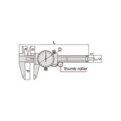 Insize Dial Caliper 0-300mm Range Series 1312-150A