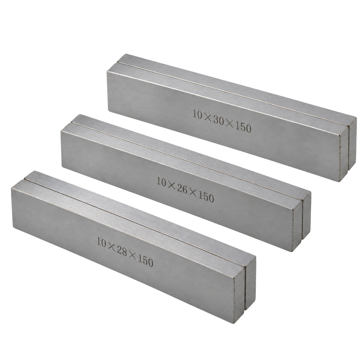 14 Pairs Parallel Steel Gauge Block Set 28 Piece 10mm Thick 150mm Length - Twin Eagle Imports