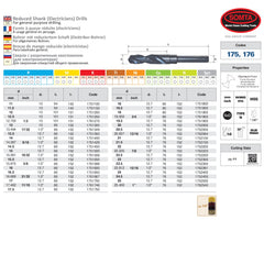 Somta Series 175 - HSS Reduced Shank (Electricians) Drill 16.5mm