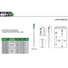 Insize Long Handle 58.2″ × 0.571″ Series 7351-1EX23