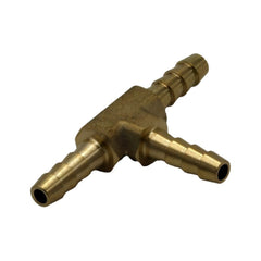 5pc 1/8" Three Way Brass Hose Barb Tee H1/8