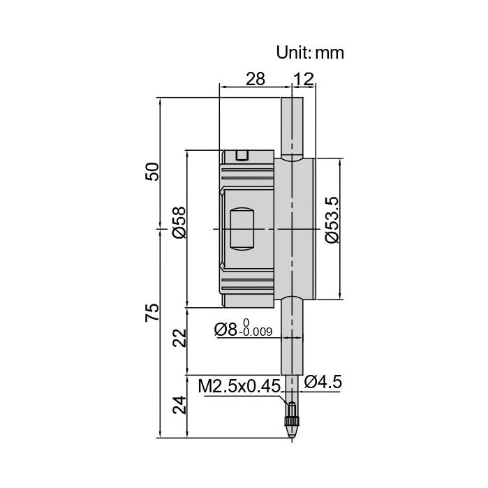 Insize Bore Gauge Digital Indicator 12.7mm/0.5" Range Series 2108-101F