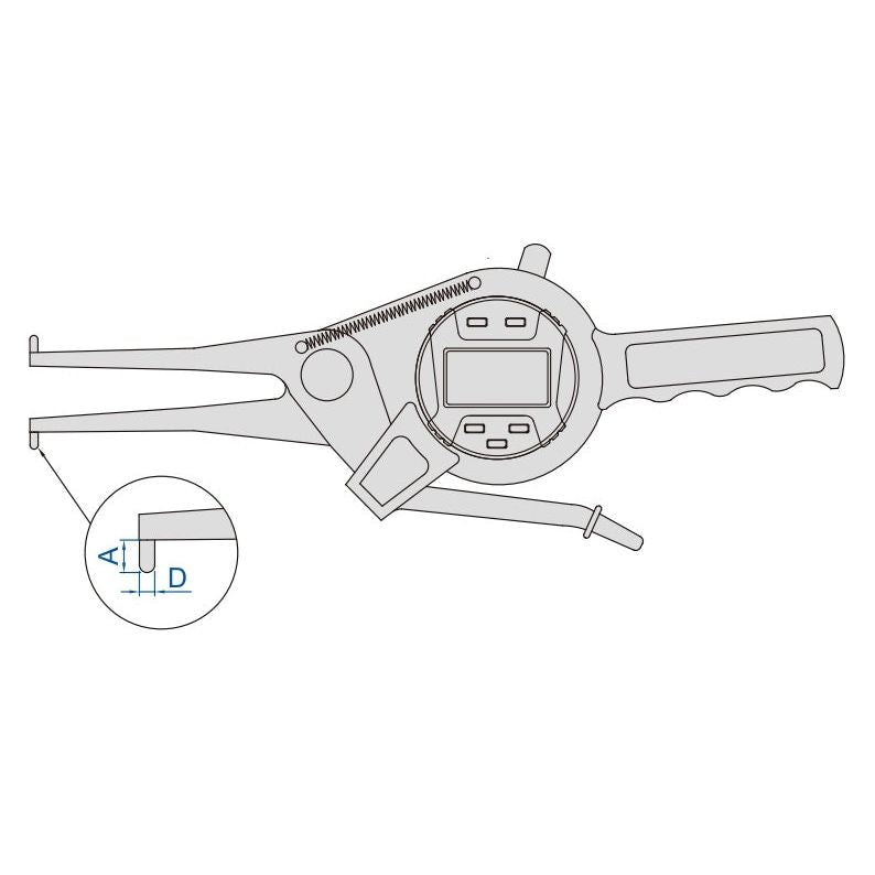 Insize Digital Internal Caliper Gauge 35-55mm/1.4-2.2" Range Series 2151-55