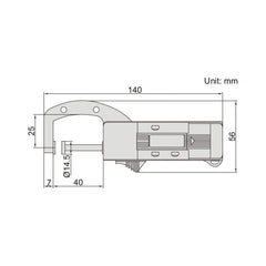 Insize Digital Snap Gauge 0-25mm/0-1" Range Series 2167-25