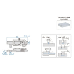 Insize Step & Gap Gauge 0-12.7mm/0-0.0.5" Range Series 2168-12