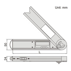 Insize Digital Degree Protractor 0-360 Range Series 2171-250