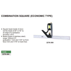 Insize Combination Square 300mm Range Series 2276-300