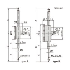 Insize Metric Long Stroke Dial Indicator 80mm Range Series 2309-80D