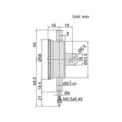 Insize Shockproof Dial Indicator 10mm Range Series 2314-10A