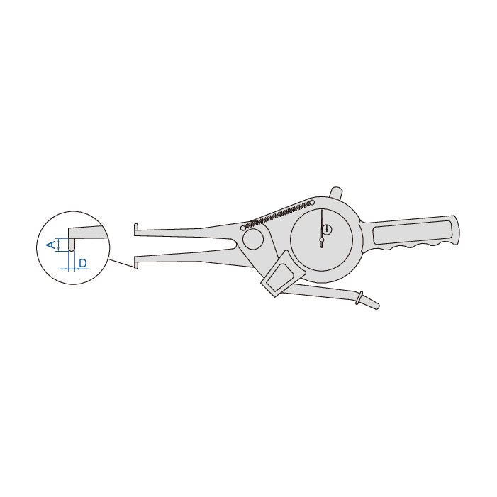 Insize Internal Dial Caliper Gauge 0-500mm Range Series 2321-75