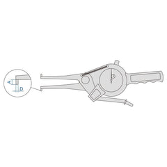 Insize Internal Dial Caliper Gauge 35-55mm Range Series 2321-55