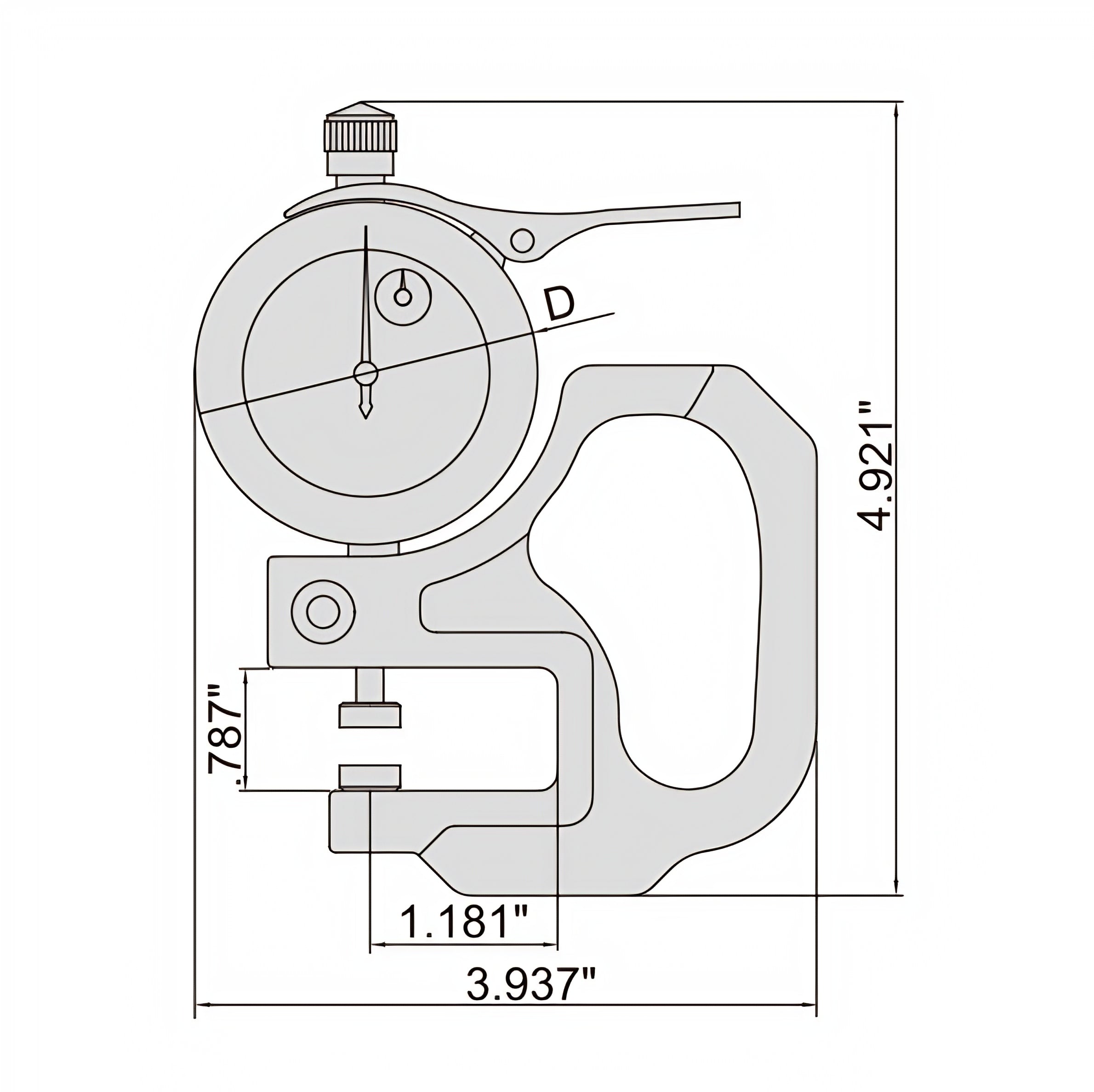 Insize Thickness Gauge 0-0.5" x 0.0005" Range Series 2364-055