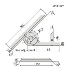 Insize Universal Protractor 0-360° Range Series 2372-360