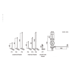 Insize Centering Indicator 0-3mm x 0.01mm Range Series 2385-3