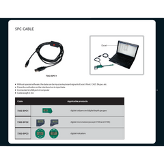 Insize SPC Data Output Cable 2.5m for Micrometers Series 7302-SPC2