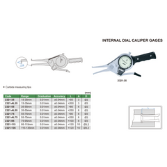 Insize Internal Dial Caliper Gage – 2321-95