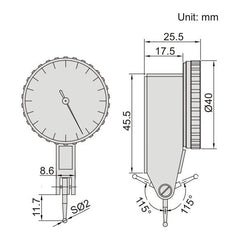  Insize Precision Dial Indicator 0.2mm Range Series 2897-02