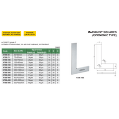 Insize Machinist Square 500×300 mm Series 4796-500

