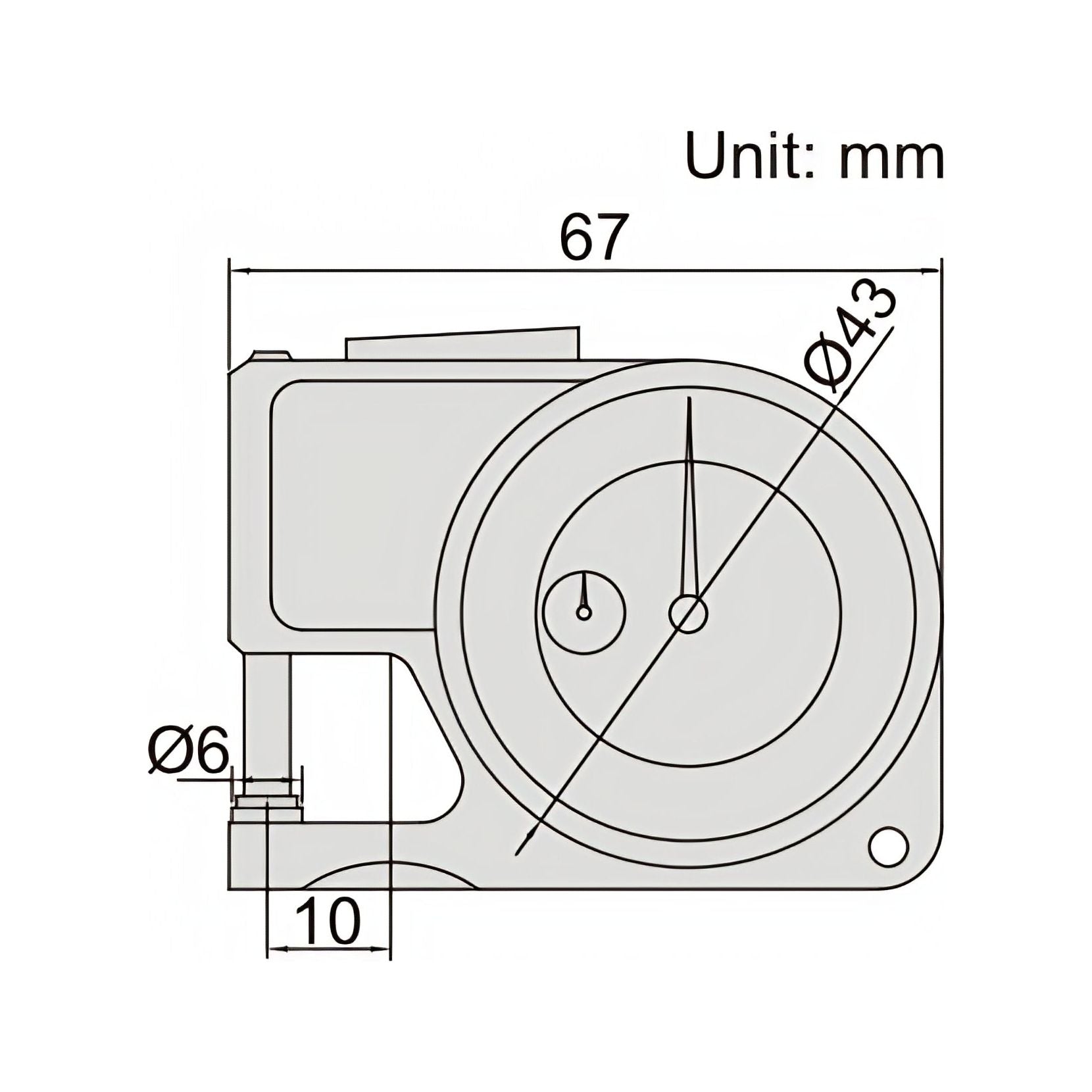 Insize Thickness Gauge 0-10mm x 0.01mm Range Series 2363-10