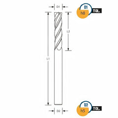 Best Carbide 1mm 4 Flute Uncoated Short Series End Mill – 3mm Shank