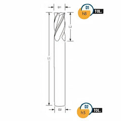 Best Carbide 12mm 4 Flute Stub Square End Mill