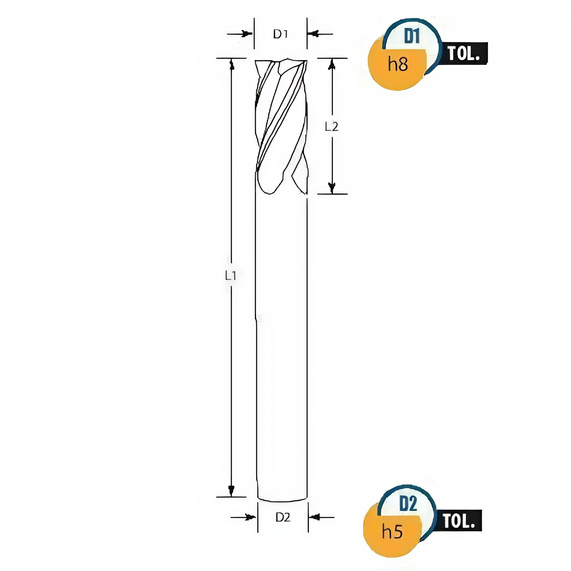 Best Carbide 2mm 4 Flute Stub Square End Mill