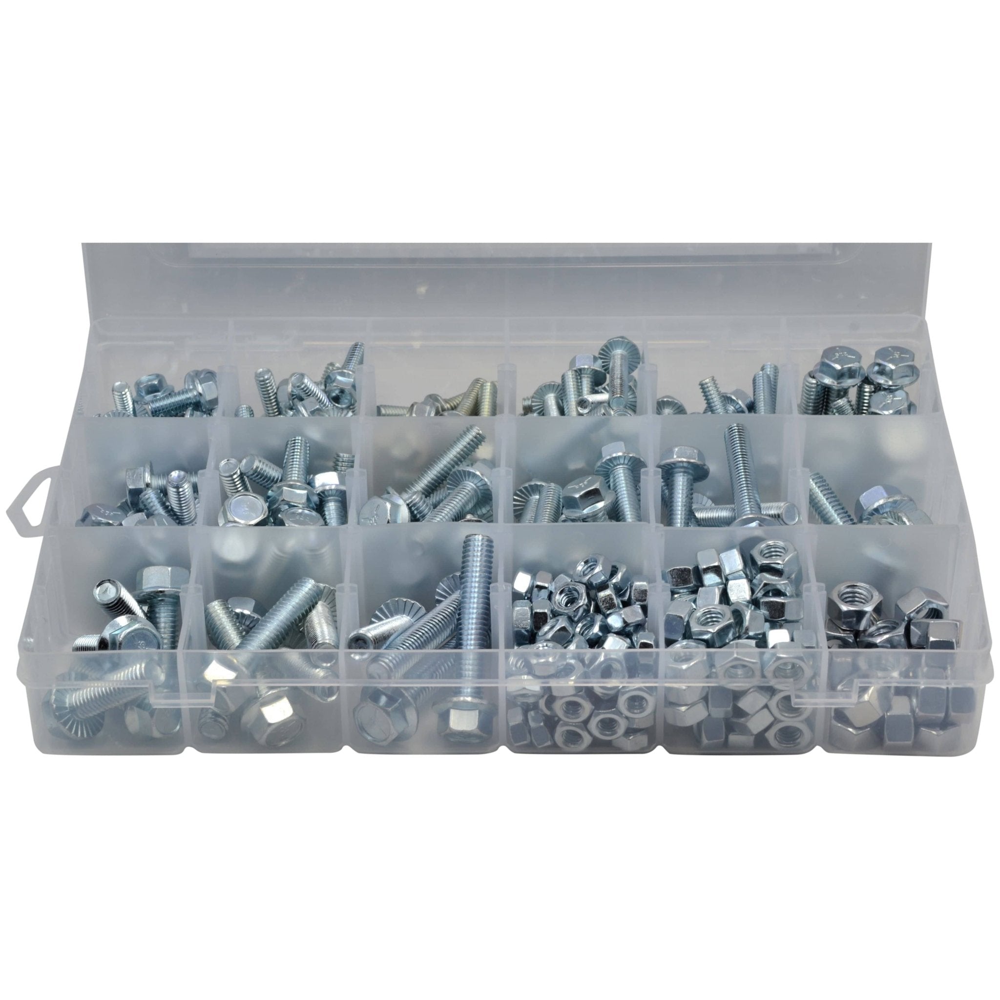 318 pc High Tensile Imperial Flange Nut and Bolt Grab Kit Assortment - Twin Eagle Imports