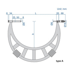 Insize Metric Outside Micrometer 300-400mm Range Series 3205-400