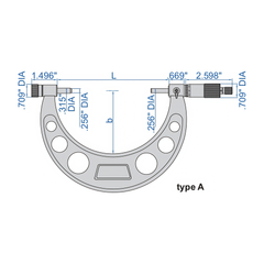 Insize Outside Micrometer 28-32" Range Series 3206-32