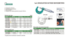 Insize Ratchet Stop Type Outside Micrometer 75-100mm Range Series 3210-100A