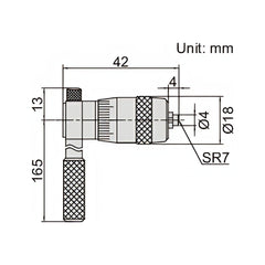 Insize Tubular Inside Micrometer 50-63mm Range Series 3221-63