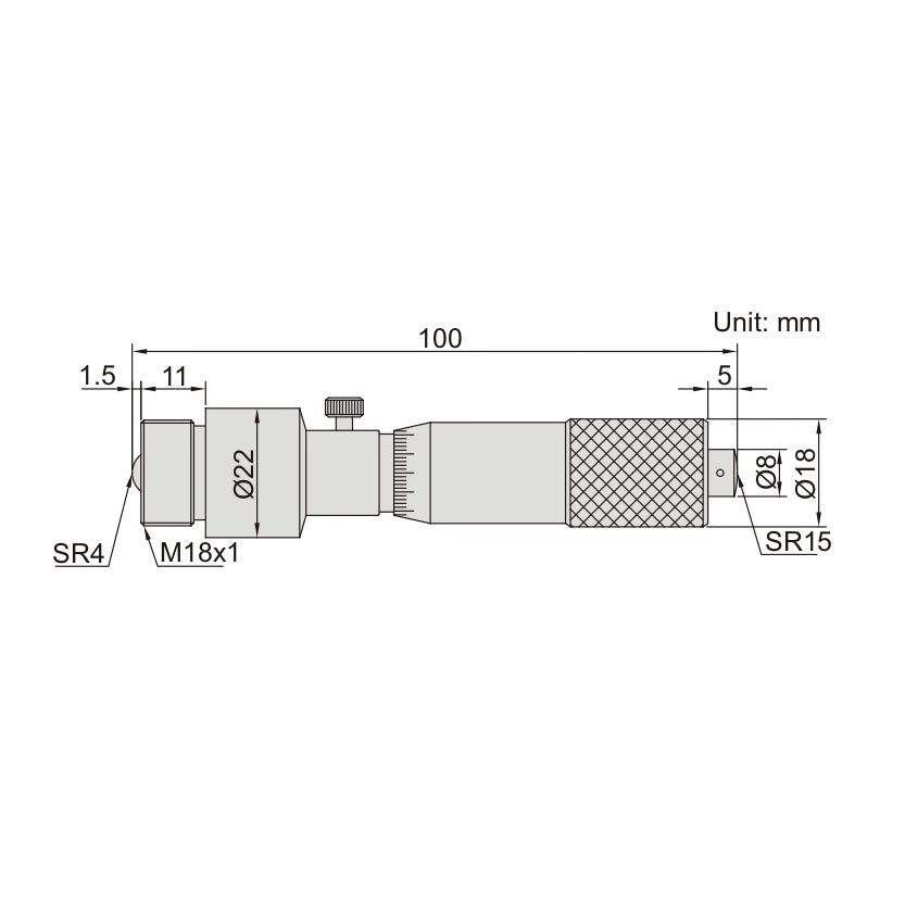 Insize Tubular Inside Micrometer 100-1700mm Range Series 3225-1700