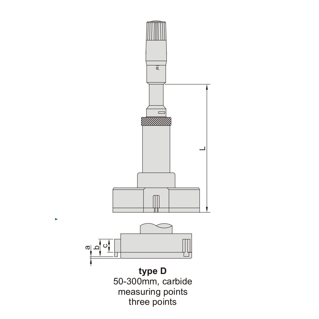 Insize Three Point Internal Micrometer 50-63mm Range Series 3227-63