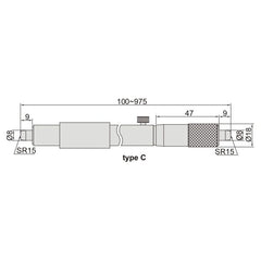 Insize Tubular Inside Micrometer 225-250mm Range Series 3229-250