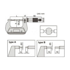 Insize Spline Micrometer 25-50mm Range Series 3233-50BA