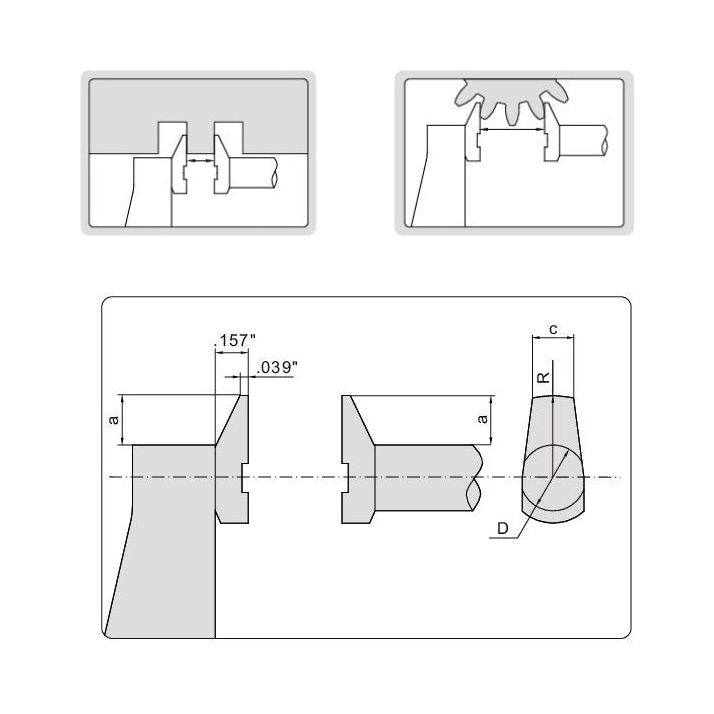 Insize Jaw Type Micrometer 1-2" Range Series 3283-2