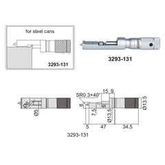 Insize Can Seam Micrometer 0-13mm Range Series 3293-131