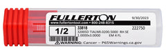 Fullerton 33818 0.5000" 4 Flute TiAlN Coated Corner Radius End Mill