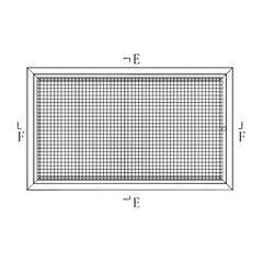 Pack of 3 Ductsure Eggcrate Hinged Filter EGHF-P 600400 (595x395mm)