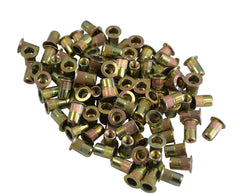 6/32 UNC Zinc Plated Steel Nutsert Rivet Nuts – Bulk Pack of 50