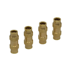 4 Piece 3/8 DOT Straight Brass Push in Hose Connect Grab Kit Assortment - Twin Eagle Imports