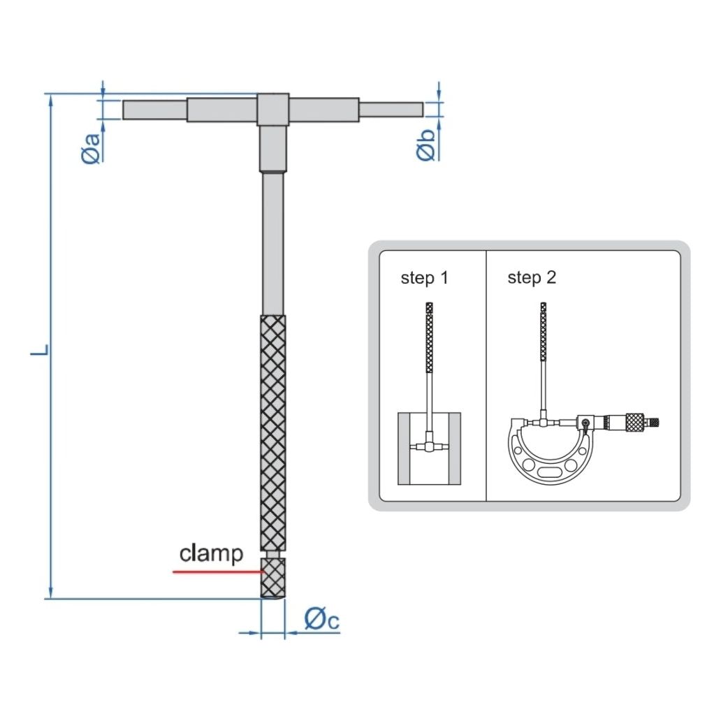 Insize Telescopic Gauge 90-150mm Range Series 4206-F