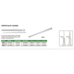 Insize Taper Gauge 0.5-10mm Range Series 4630-1