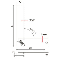 Insize Range 90° Square 300X200mm Series 4707-300