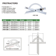 Insize 170° Protractor Range Series 4797-150