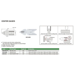 Insize Thread Angle Gauge Metric 60° Range Series 4810-601