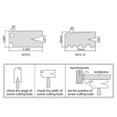 Insize Thread Angle Gauge 2-12mm Range Series 4812-12