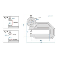 Insize Thickness Gauge 0-20mm x 0.01mm Range Series 2365-20B