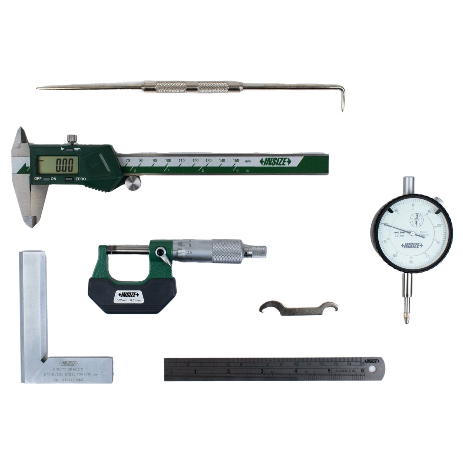 Insize 6pc Meauring Tool Set 0-150mm/0-6" Range Series 5061