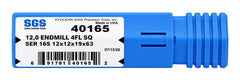 Kyocera SGS 40165 12mm 4 Flute Uncoated Stub Carbide Square End Mill